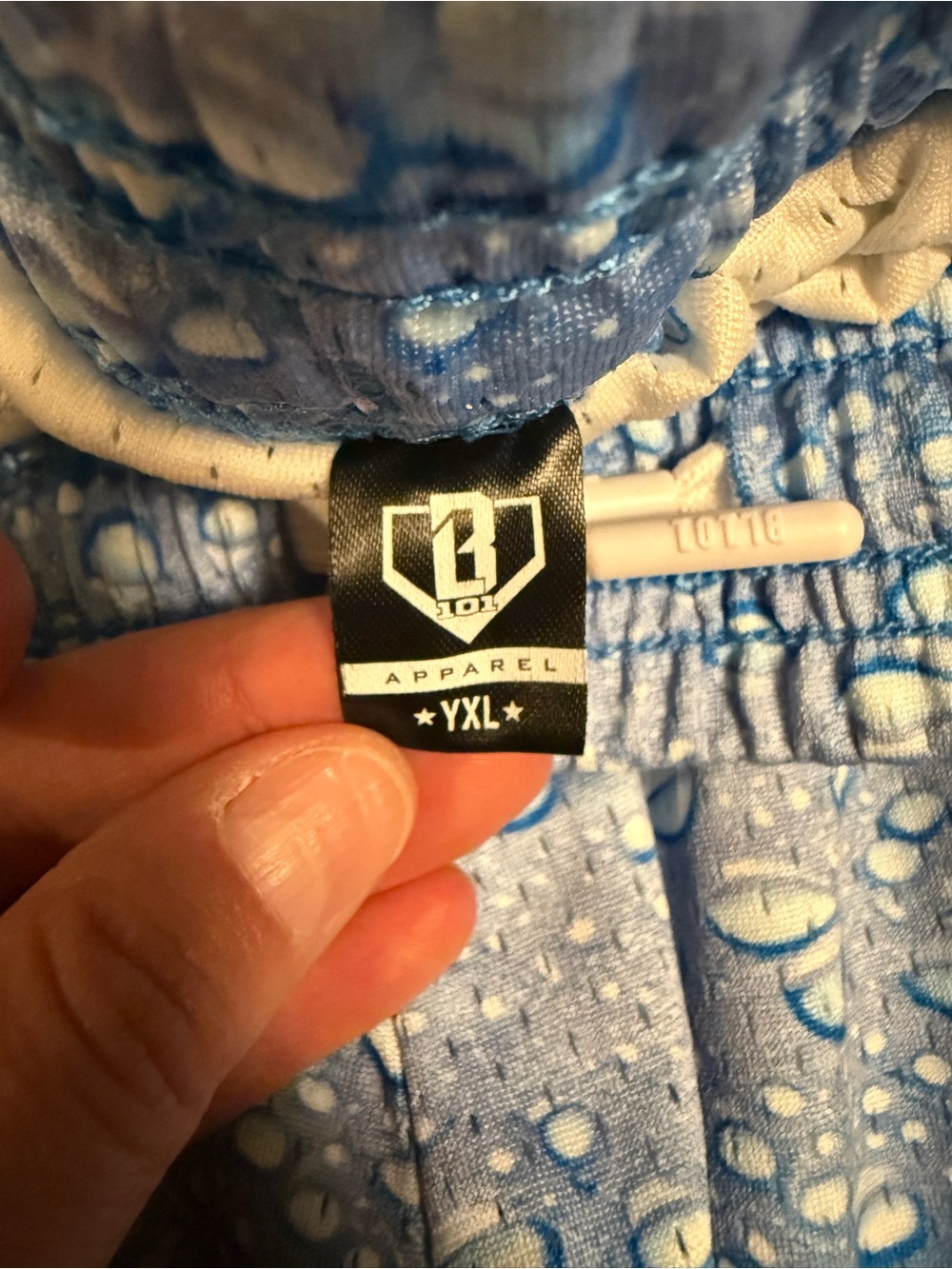 Blue Gradient Water Droplet Print Kids Shorts - Picture 2 of 2